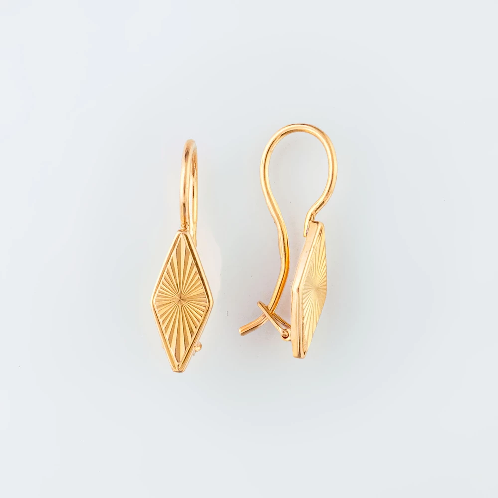 Серьги из красного золота 585 пробы