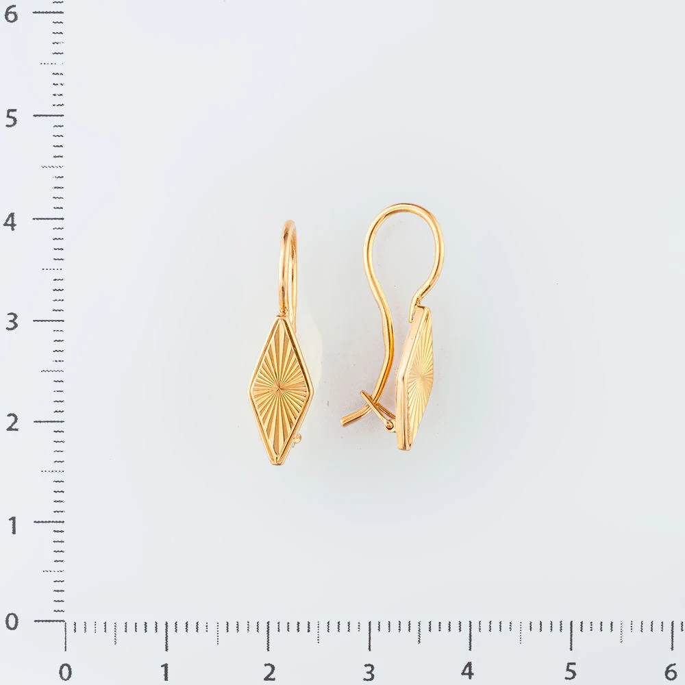 Серьги из красного золота 585 пробы