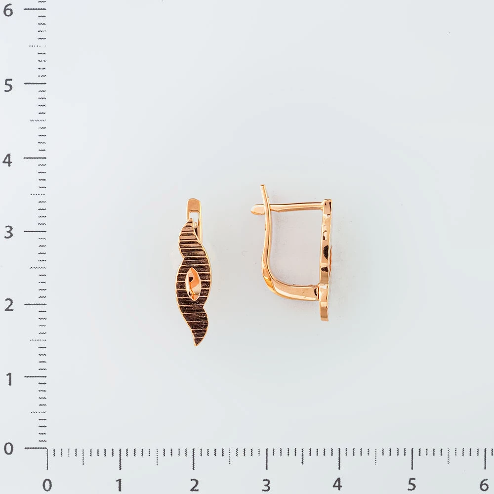 Серьги из красного золота 585 пробы