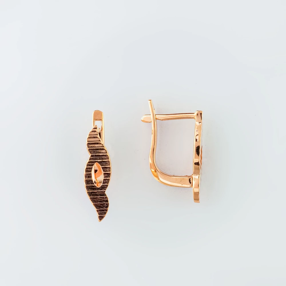 Серьги из красного золота 585 пробы