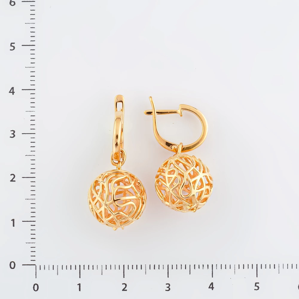 Серьги из красного золота 585 пробы