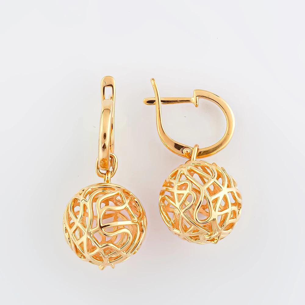 Серьги из красного золота 585 пробы