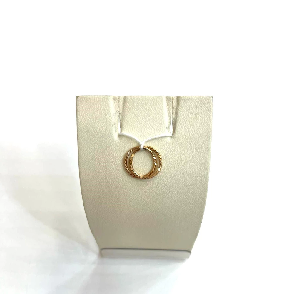 Серьги конго из красного золота 585 пробы