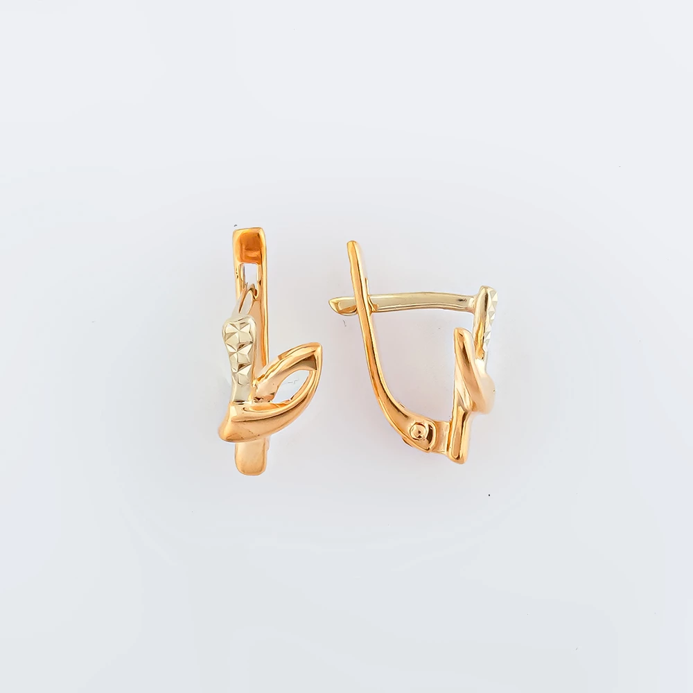 Серьги из красного золота 585 пробы