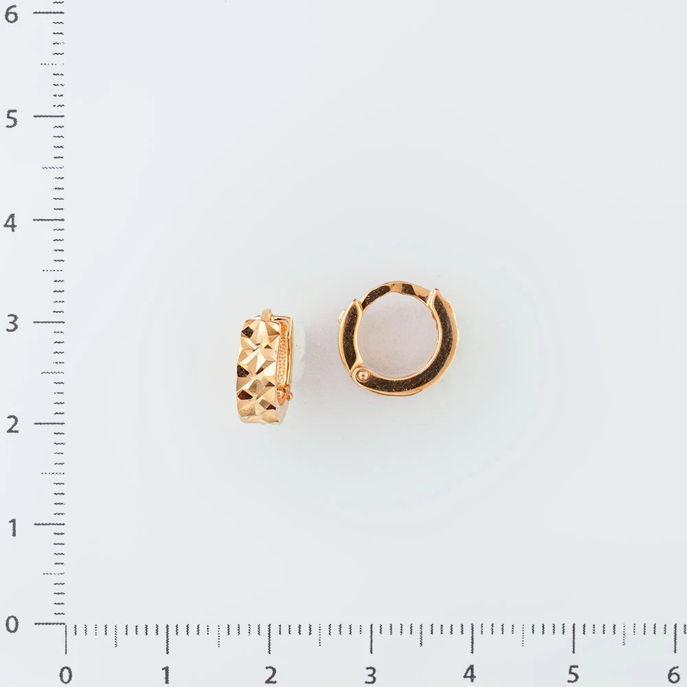 Серьги конго из красного золота 375 пробы