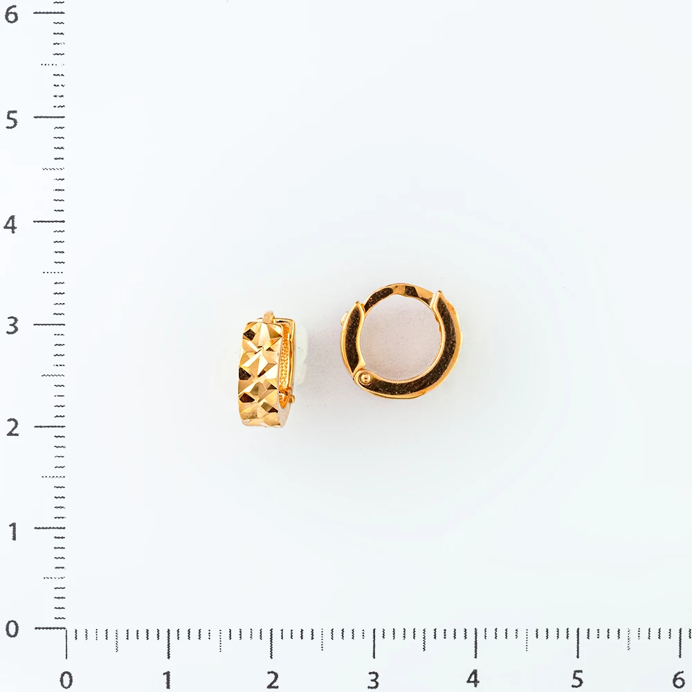 Серьги конго из красного золота 375 пробы