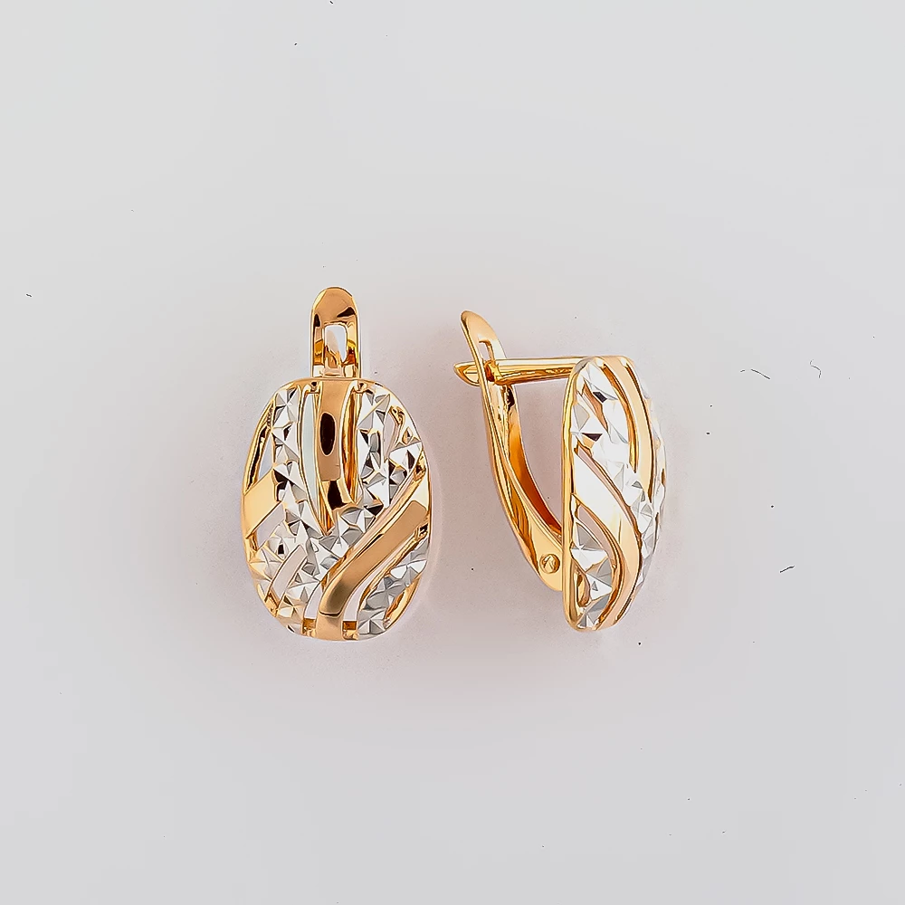 Серьги из красного золота 585 пробы
