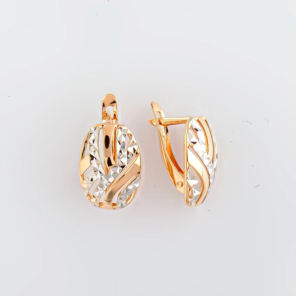 Серьги из красного золота 585 пробы