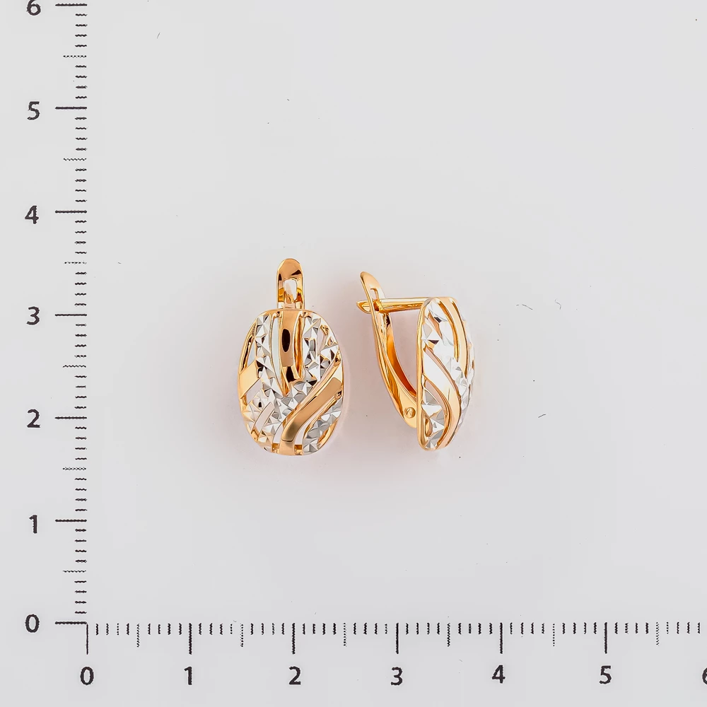 Серьги из красного золота 585 пробы