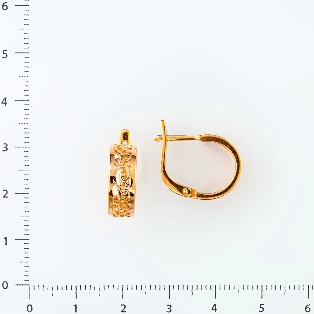 Серьги из красного золота 585 пробы