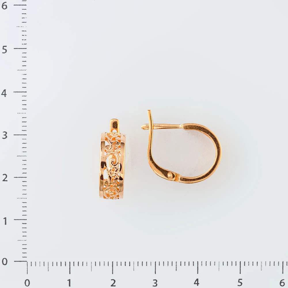 Серьги из красного золота 585 пробы