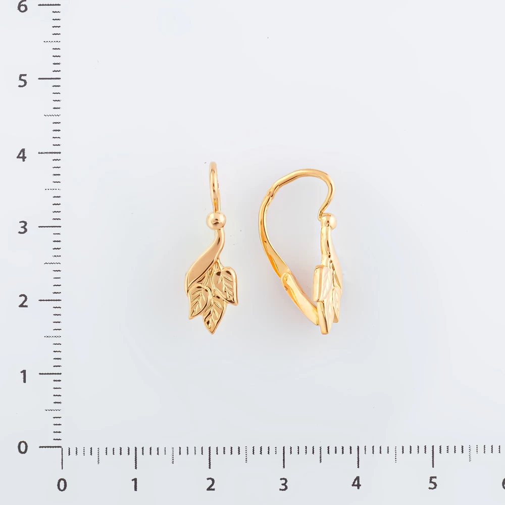 Серьги из красного золота 585 пробы