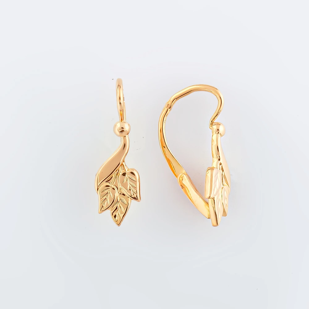 Серьги из красного золота 585 пробы