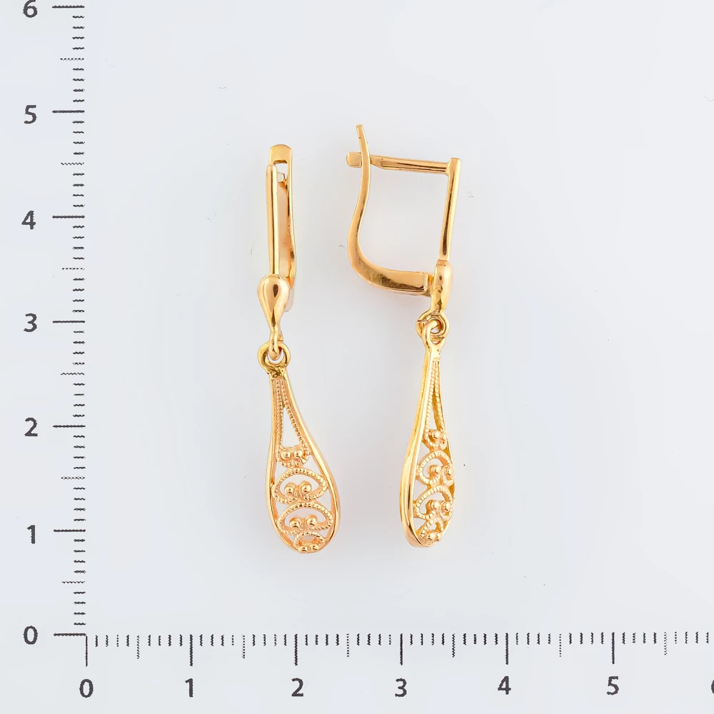 Серьги из красного золота 585 пробы
