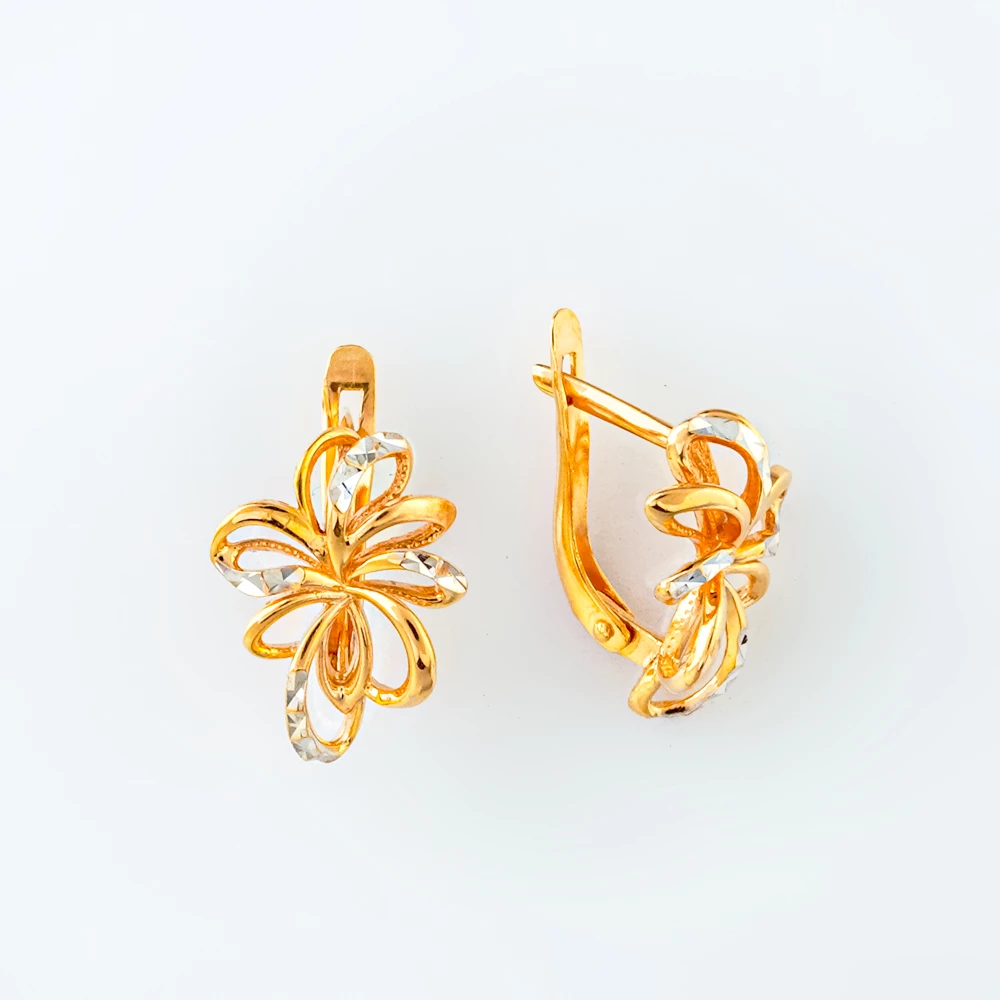 Серьги из красного золота 585 пробы