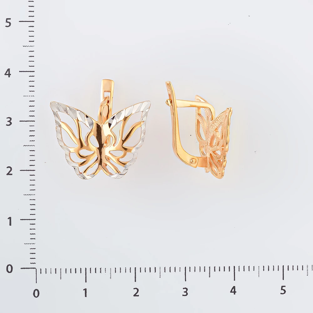 Серьги из красного золота 585 пробы