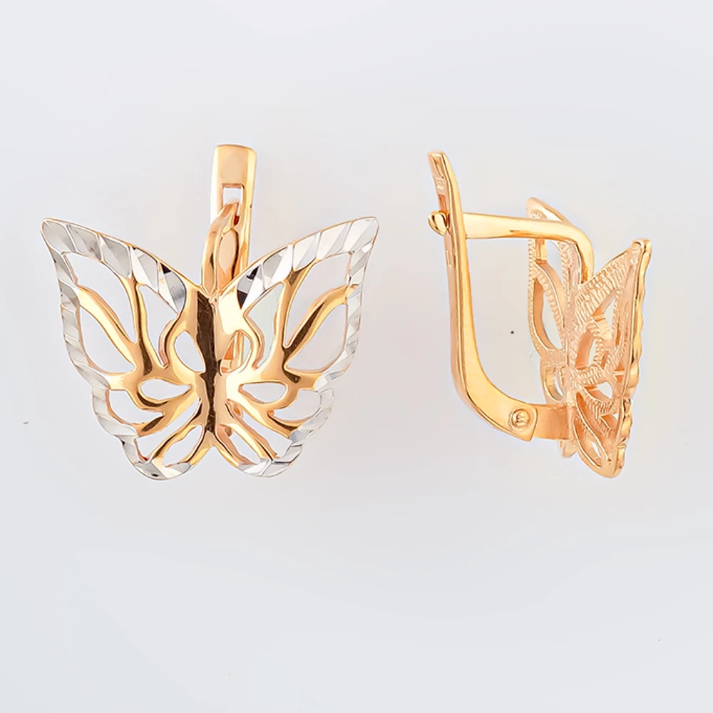Серьги из красного золота 585 пробы