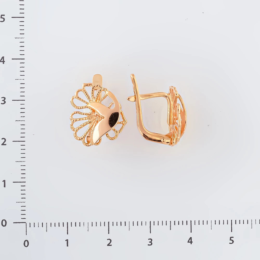 Серьги из красного золота 585 пробы
