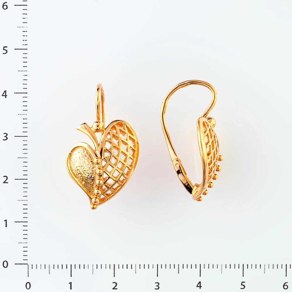 Серьги из красного золота 585 пробы