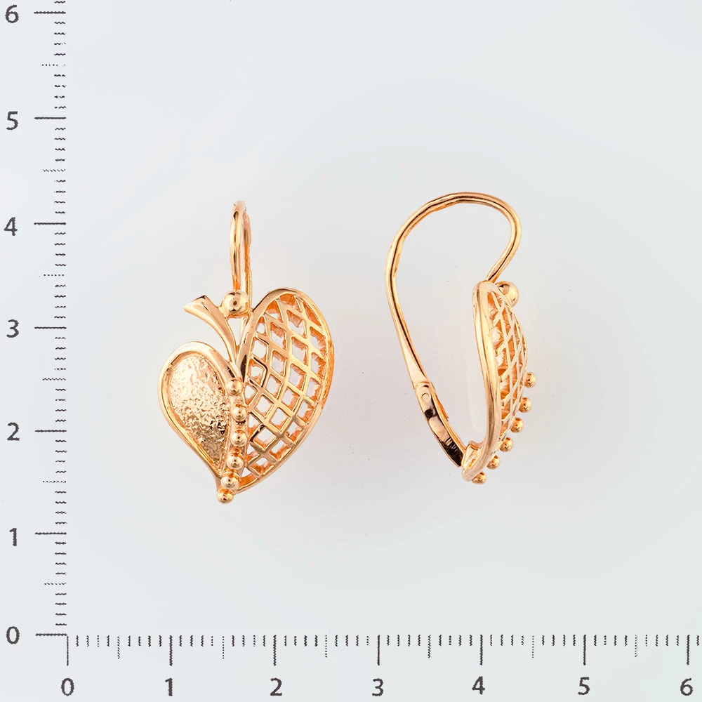 Серьги из красного золота 585 пробы