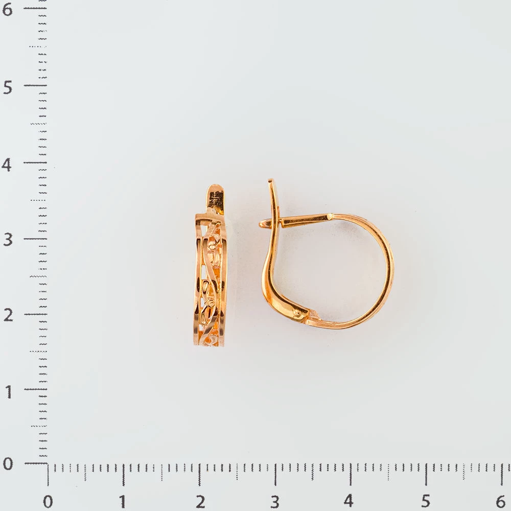 Серьги из красного золота 583 пробы