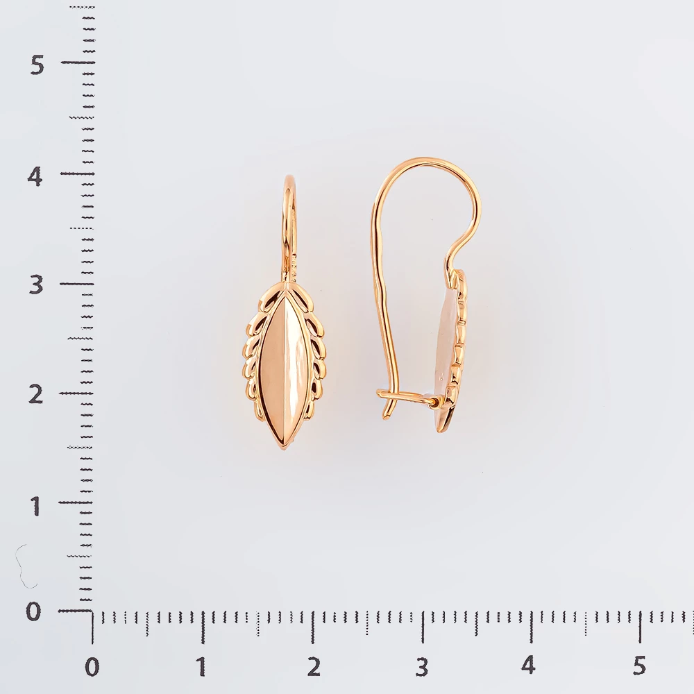 Серьги из красного золота 583 пробы