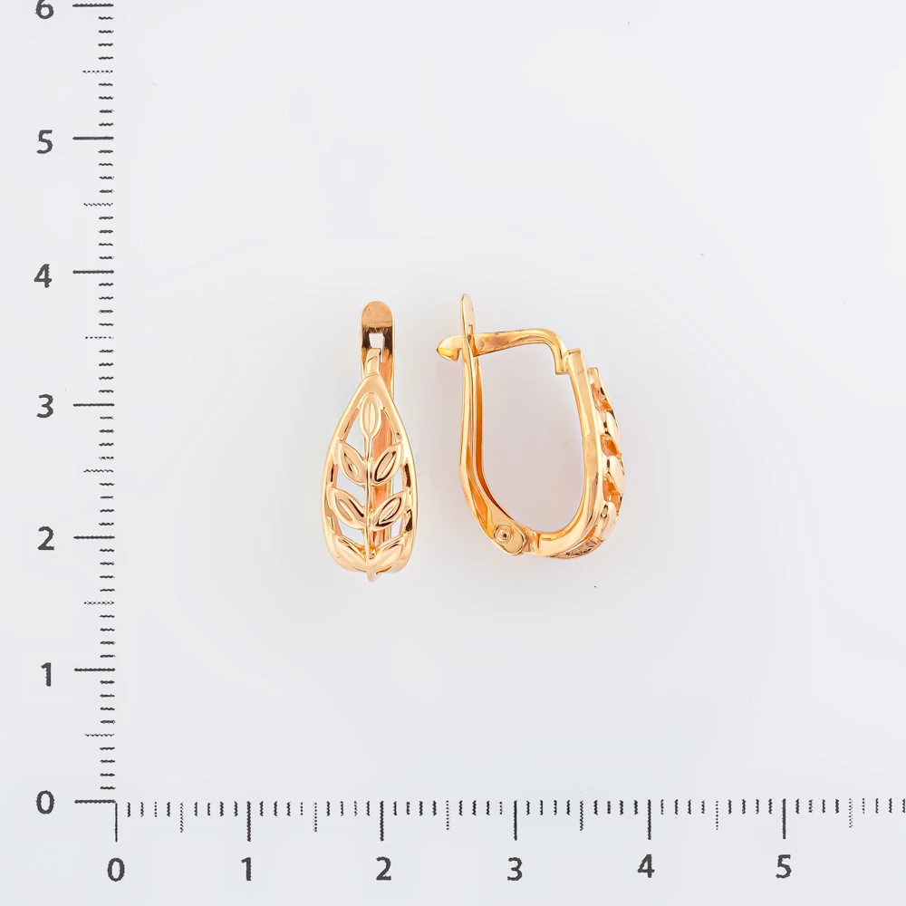 Серьги из красного золота 585 пробы