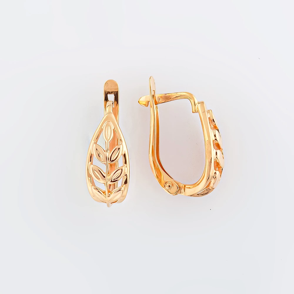 Серьги из красного золота 585 пробы