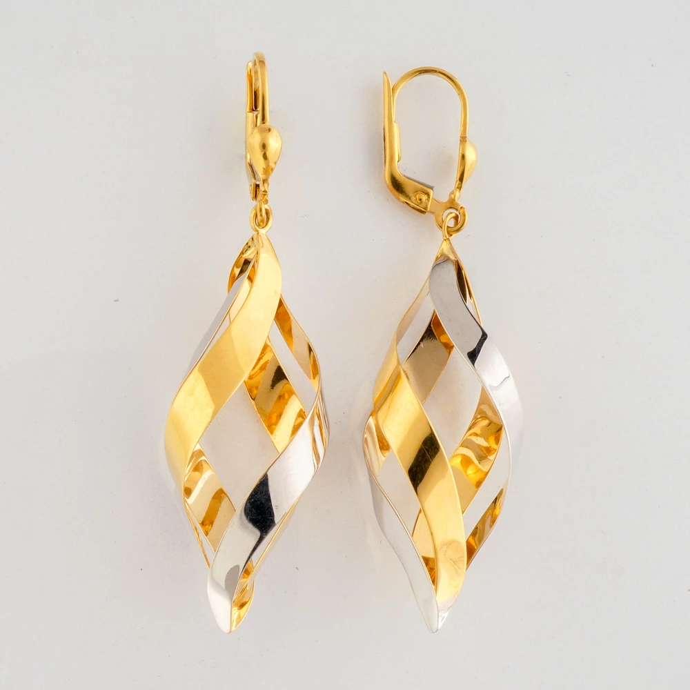 Серьги из желтого золота 750 пробы