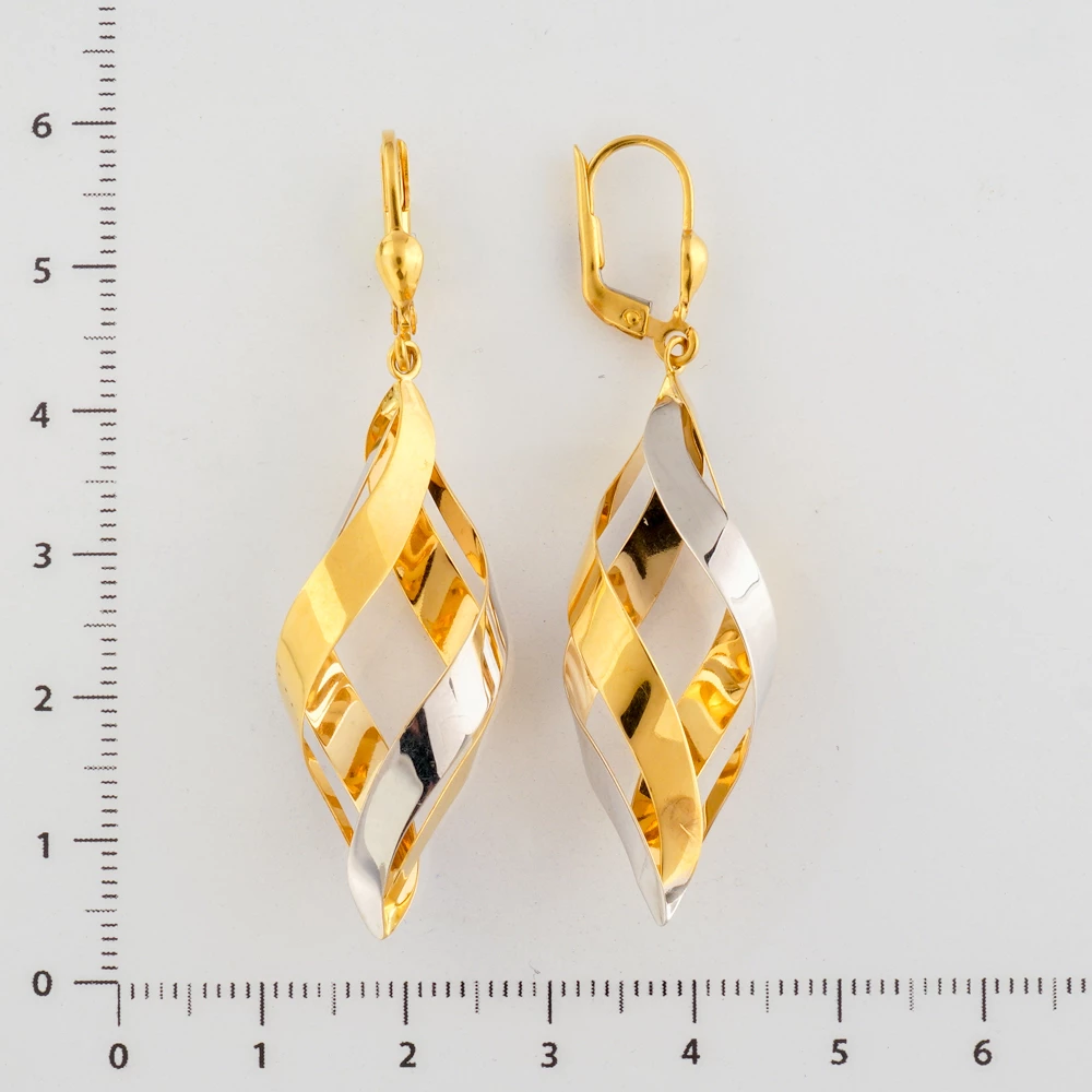 Серьги из желтого золота 750 пробы