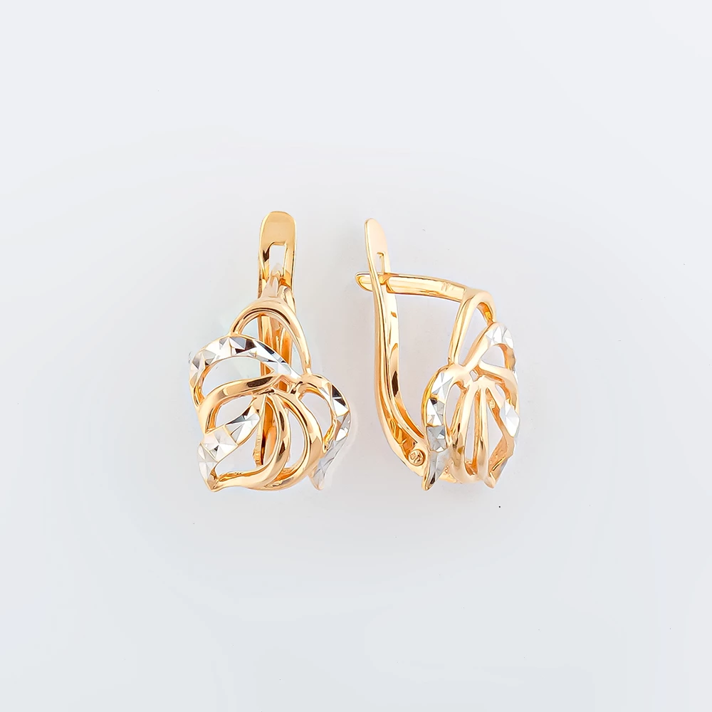 Серьги из красного золота 585 пробы