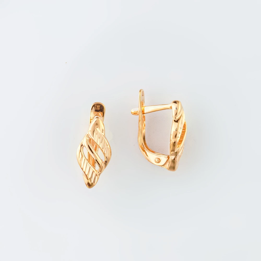 Серьги из красного золота 585 пробы