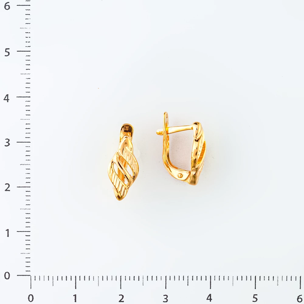 Серьги из красного золота 585 пробы