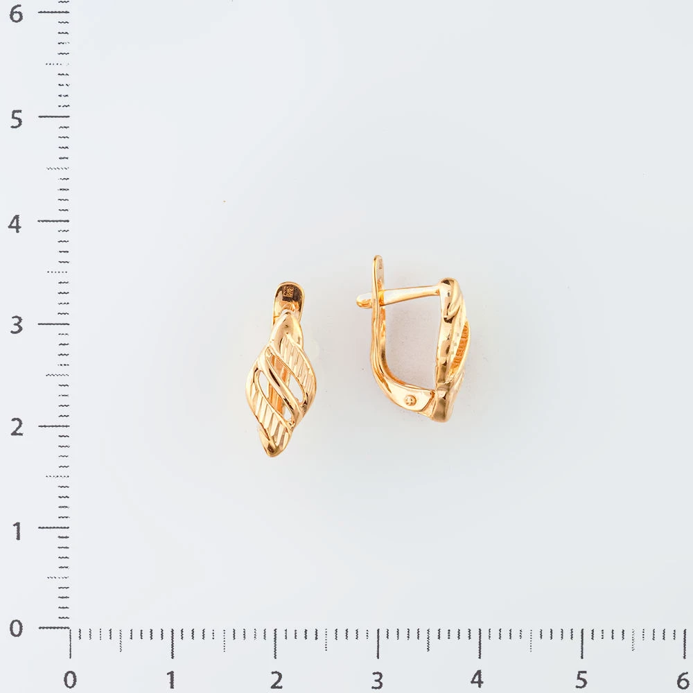 Серьги из красного золота 585 пробы