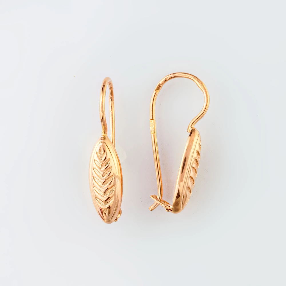 Серьги из красного золота 585 пробы
