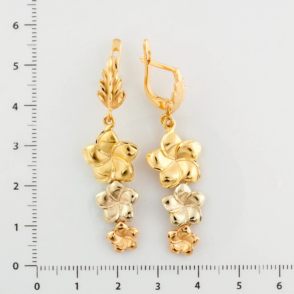Серьги из красного золота 585 пробы