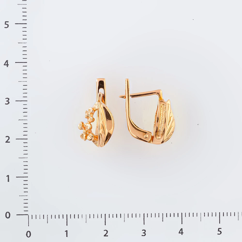 Серьги из красного золота 585 пробы