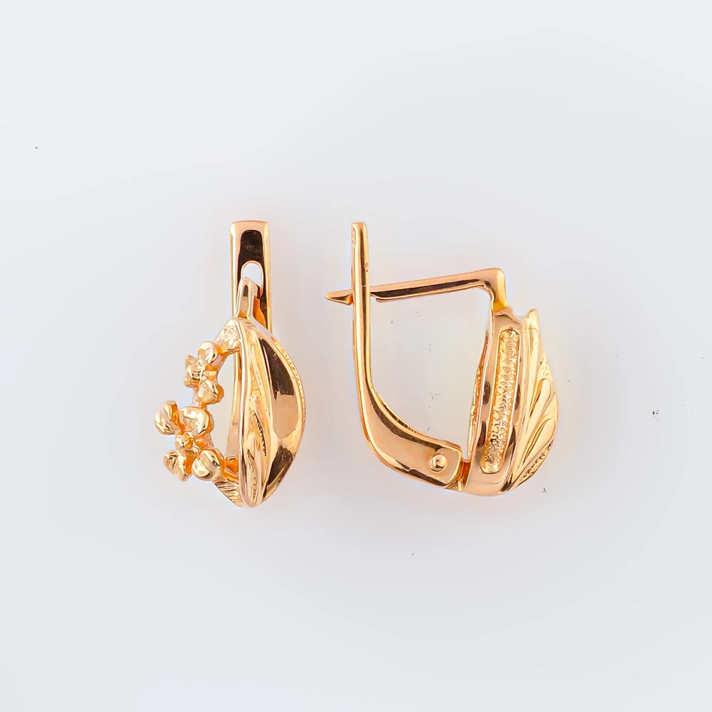 Серьги из красного золота 585 пробы