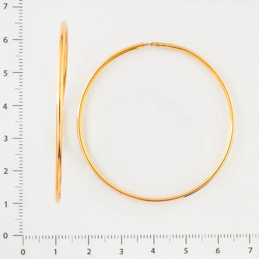 Серьги конго из красного золота 585 пробы