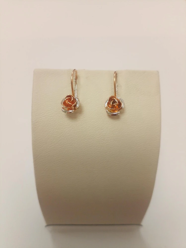Серьги из красного золота 585 пробы