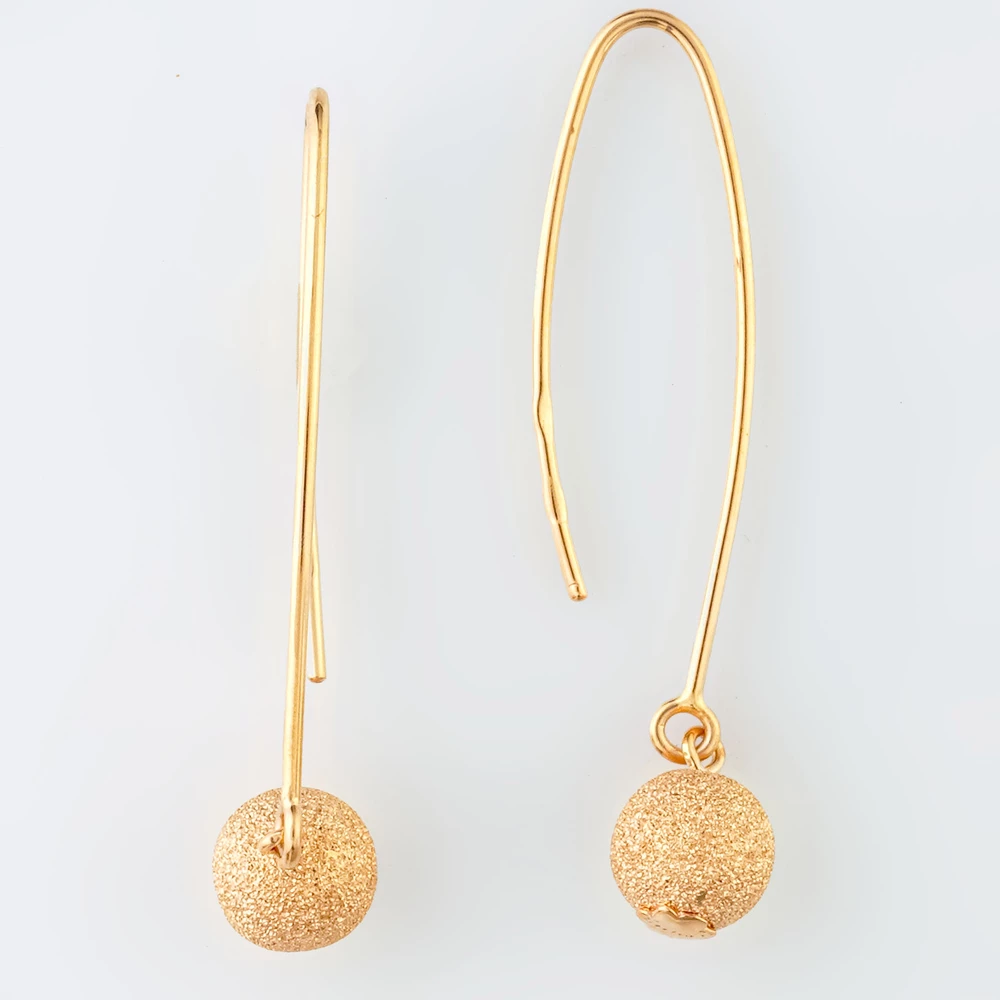 Серьги-продевки из красного золота 585 пробы