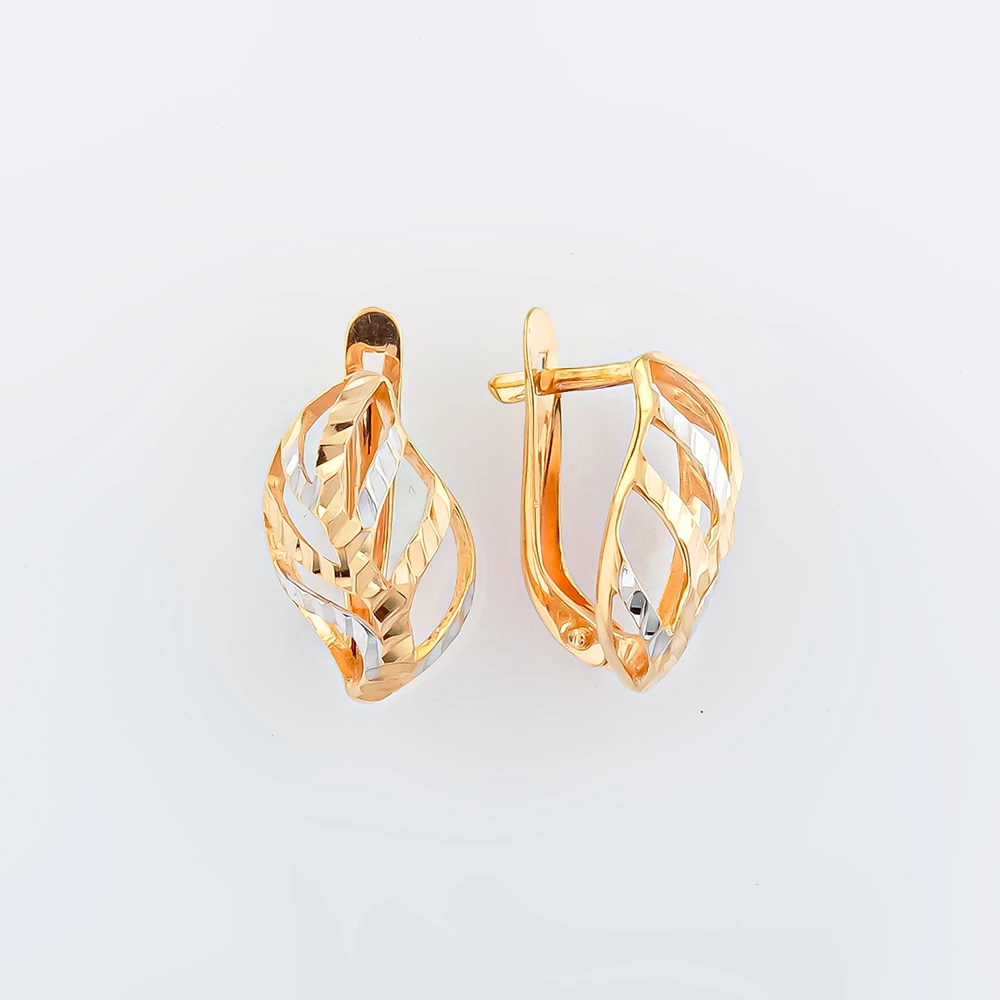 Серьги из красного золота 585 пробы