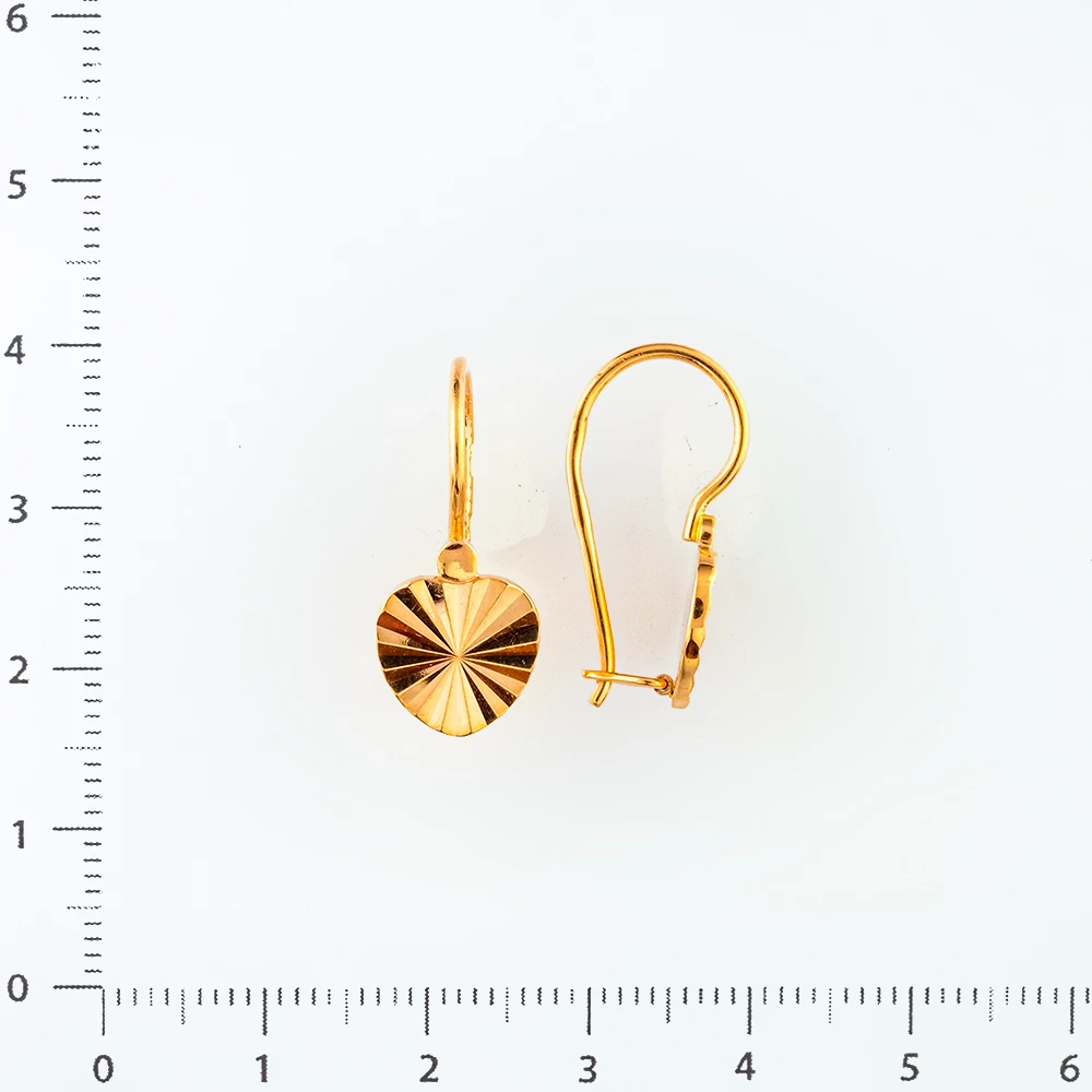 Серьги из красного золота 585 пробы