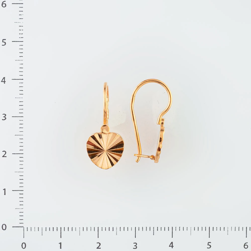 Серьги из красного золота 585 пробы