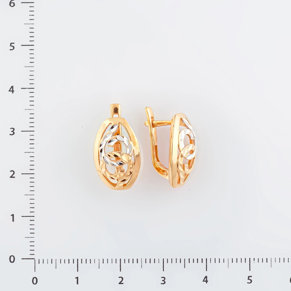 Серьги из красного золота 585 пробы