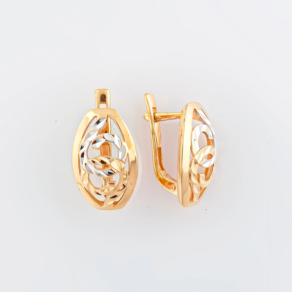 Серьги из красного золота 585 пробы
