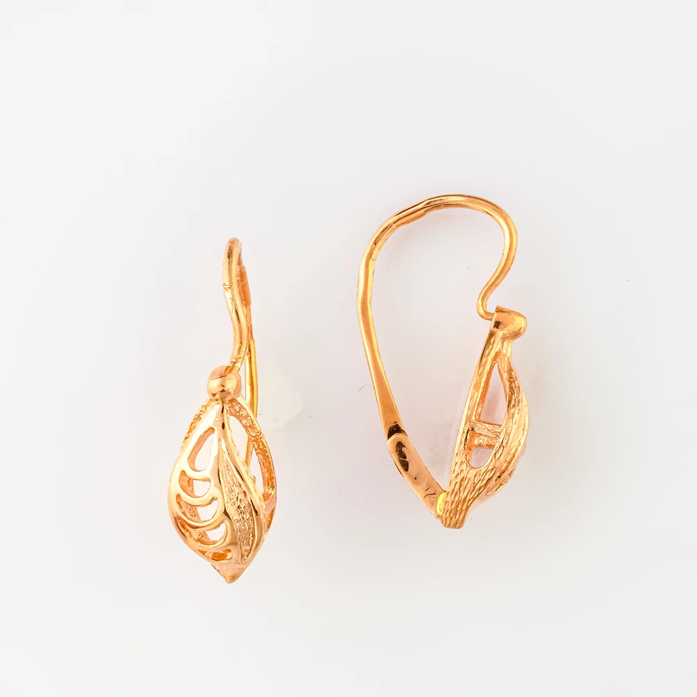 Серьги из красного золота 585 пробы