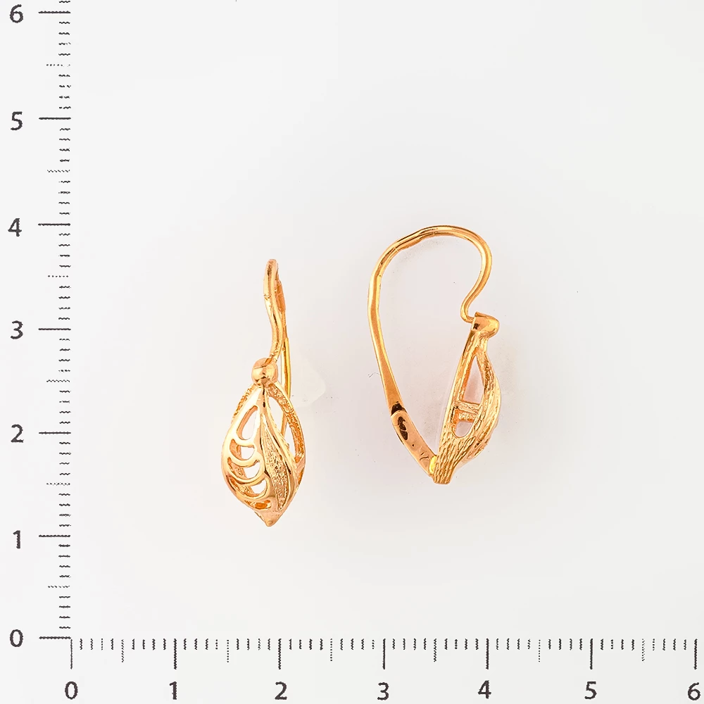 Серьги из красного золота 585 пробы