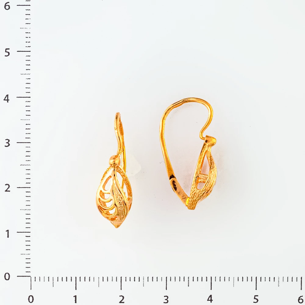 Серьги из красного золота 585 пробы
