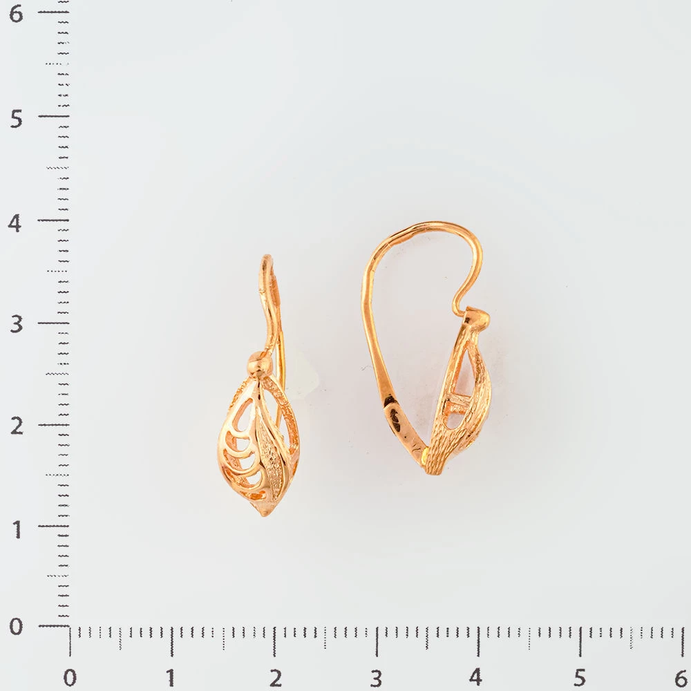 Серьги из красного золота 585 пробы
